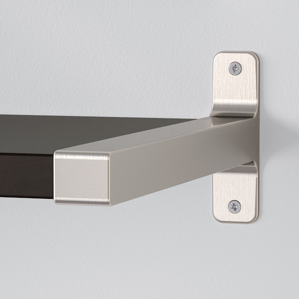 IKEA BERGSHULT / GRANHULT wall shelf, 63x11 3/4 in Brown / Black / Nickel Plated, Ikea Ireland | 5832UBVEK