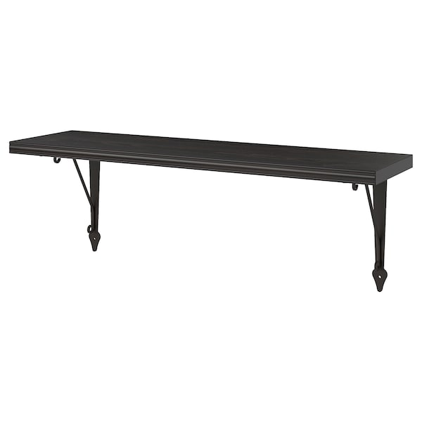 IKEA BERGSHULT / KROKSHULT wall shelf, 31 1/2x7 7/8 in Brown / Black / Anthracite, Ikea Ireland | 1769QSWHB