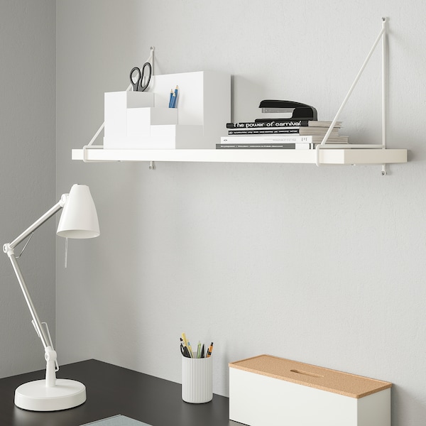 IKEA BERGSHULT / PERSHULT wall shelf, 31 1/2x7 7/8 in White / White, Ikea Ireland | 0258FTDQV
