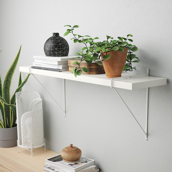 IKEA BERGSHULT / PERSHULT wall shelf, 31 1/2x7 7/8 in White / White, Ikea Ireland | 0258FTDQV