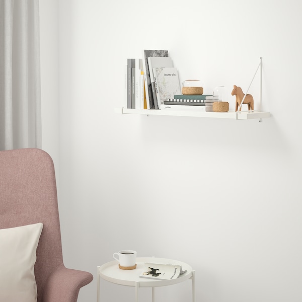 IKEA BERGSHULT / PERSHULT wall shelf, 31 1/2x7 7/8 in White / White, Ikea Ireland | 0258FTDQV