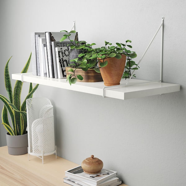 IKEA BERGSHULT / PERSHULT wall shelf, 31 1/2x11 3/4 in White / White, Ikea Ireland | 8031XGLQN