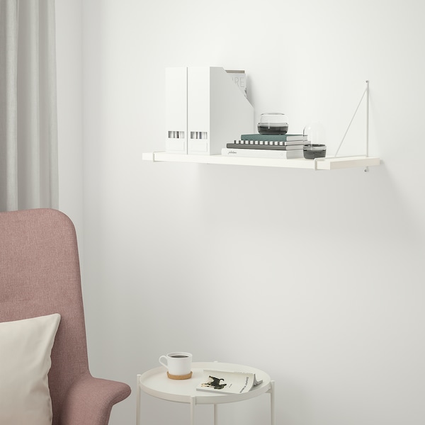 IKEA BERGSHULT / PERSHULT wall shelf, 31 1/2x11 3/4 in White / White, Ikea Ireland | 8031XGLQN