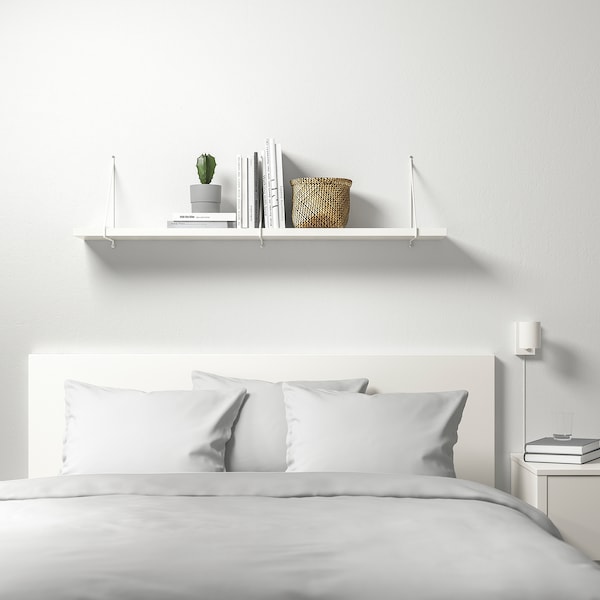 IKEA BERGSHULT / PERSHULT wall shelf, 47 1/4x7 7/8 in White / White, Ikea Ireland | 8157LKFCJ