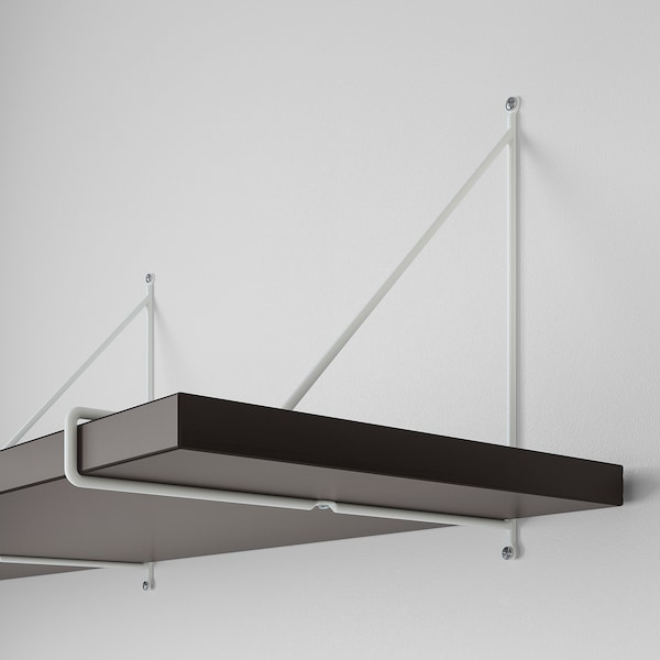 IKEA BERGSHULT / PERSHULT wall shelf, 47 1/4x11 3/4 in Brown / Black / White, Ikea Ireland | 2073TKUCP