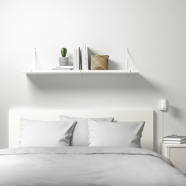 IKEA BERGSHULT / PERSHULT wall shelf, 47 1/4x11 3/4 in White / White, Ikea Ireland | 7854NVLGR