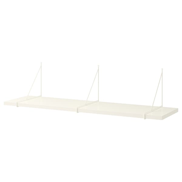 IKEA BERGSHULT / PERSHULT wall shelf, 47 1/4x11 3/4 in White / White, Ikea Ireland | 7854NVLGR