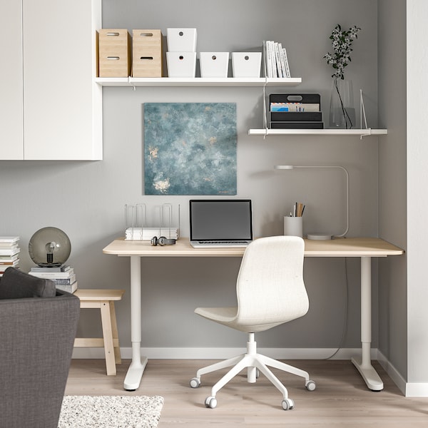 IKEA BERGSHULT / PERSHULT wall shelf combination, 47 1/4x11 3/4 in White / White, Ikea Ireland | 5241ZUEOV