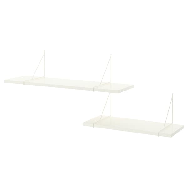 IKEA BERGSHULT / PERSHULT wall shelf combination, 47 1/4x11 3/4 in White / White, Ikea Ireland | 5241ZUEOV