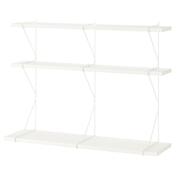 IKEA BERGSHULT / PERSHULT wall shelf combination, white/white, 47 1/4x11 3/4x35 7/8 in, Ikea Ireland | 5627NQLSB