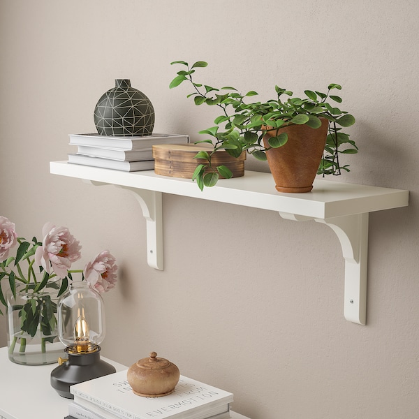 IKEA BERGSHULT / RAMSHULT wall shelf, 31 1/2x7 7/8 in White, Ikea Ireland | 5140JGFIC
