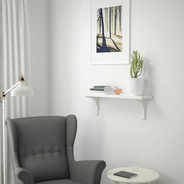 IKEA BERGSHULT / RAMSHULT wall shelf, 31 1/2x7 7/8 in White, Ikea Ireland | 5140JGFIC