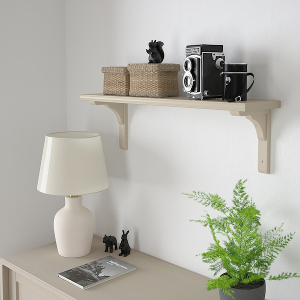 IKEA BERGSHULT / RAMSHULT wall shelf, 31 1/2x7 7/8 in Gray / Beige, Ikea Ireland | 6312PRVLX