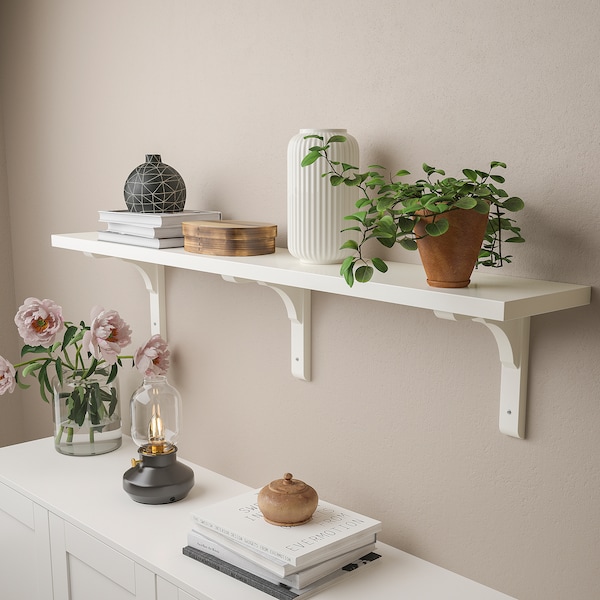 IKEA BERGSHULT / RAMSHULT wall shelf, 47 1/4x7 7/8 in White, Ikea Ireland | 4713YMILJ