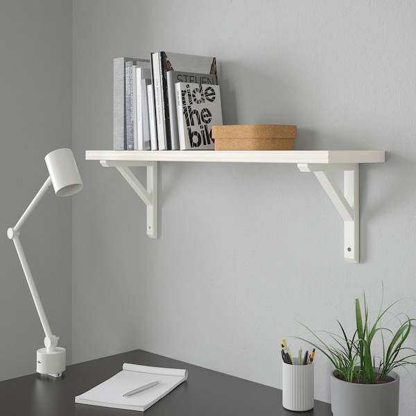 IKEA BERGSHULT / SANDSHULT wall shelf, 31 1/2x7 7/8 in White / White Stained Aspen, Ikea Ireland | 4360EUXKJ
