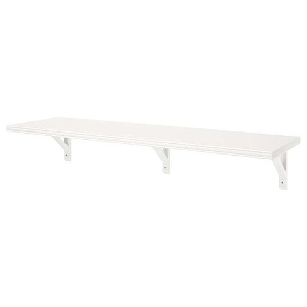 IKEA BERGSHULT / SANDSHULT wall shelf, 47 1/4x11 3/4 in White / White Stained Aspen, Ikea Ireland | 0531XHDLO