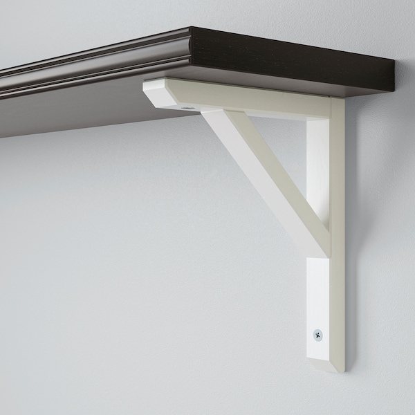 IKEA BERGSHULT / SANDSHULT wall shelf stained aspen, 31 1/2x7 7/8 in Brown / Black / White Stained Aspen, Ikea Ireland | 7651JYILE