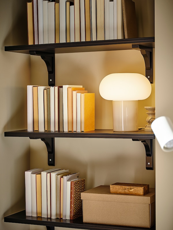 IKEA BERGSHULT shelf, 31 1/2x11 3/4 in Brown / Black, Ikea Ireland | 5130YPVHW