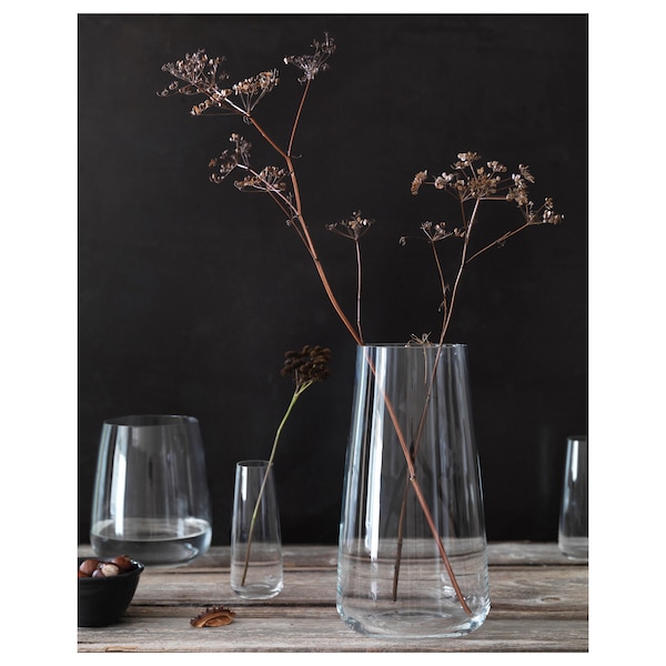 IKEA BERÄKNA vase, clear glass, 11 ¾ in, Ikea Ireland | 9203VMBHQ
