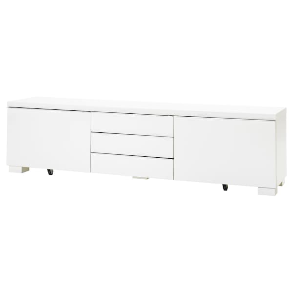 IKEA BESTÅ BURS TV unit, high gloss white, 70 7/8x16 1/8x19 1/4 in, Ikea Ireland | 2974WIYBQ