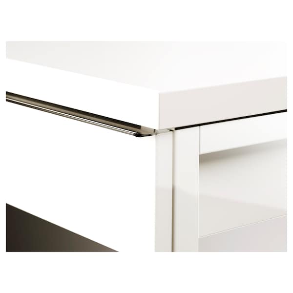 IKEA BESTÅ BURS desk, high gloss white, 47 1/4x15 3/4 in, Ikea Ireland | 3926UYBJL
