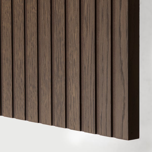 IKEA BESTÅ TV bench with doors, 47 1/4x16 1/2x18 7/8 in Black / Brown Björköviken / Mejarp / Brown Stained Oak Veneer, Ikea Ireland | 9785GAFOS