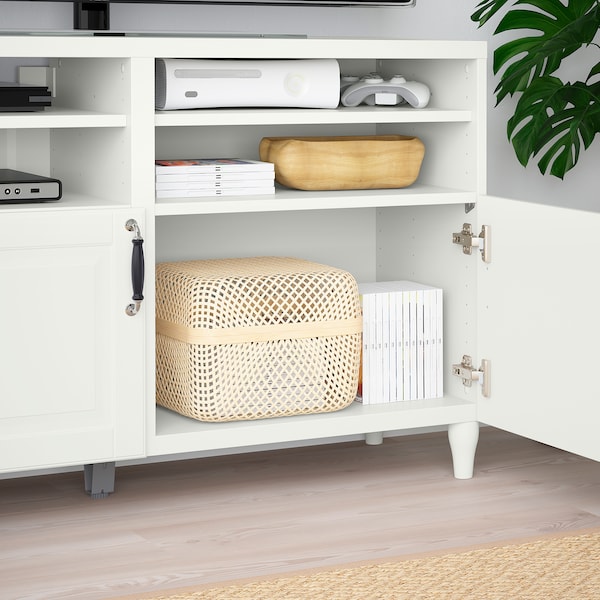 IKEA BESTÅ TV bench with doors, 47 1/4x16 1/2x29 1/8 in White / Smeviken / Kabbarp White, Ikea Ireland | 9872LDNZT