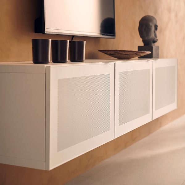 IKEA BESTÅ TV bench with doors, 70 7/8x16 1/2x15 in White / Mörtviken White, Ikea Ireland | 0375XRJHP