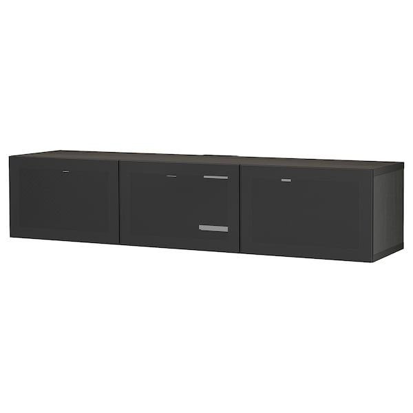 IKEA BESTÅ TV bench with doors, 70 7/8x16 1/2x15 in Black / Brown / Mörtviken Black, Ikea Ireland | 1096ZXSUA