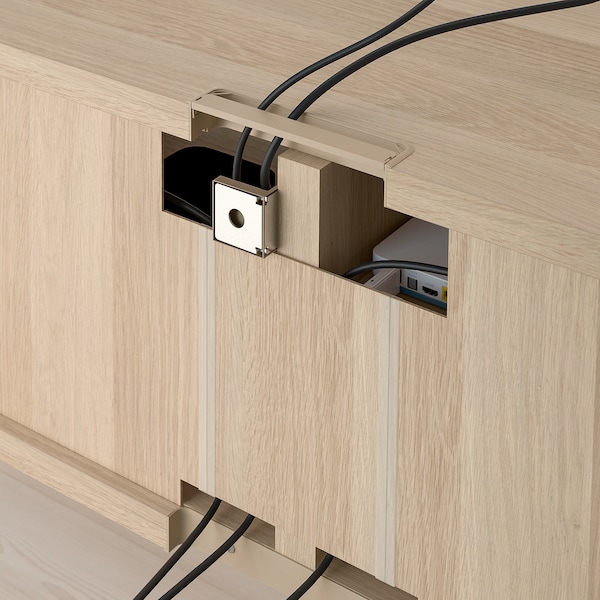 IKEA BESTÅ TV unit, 47 1/4x15 3/4x15 in White Stained Oak Effect, Ikea Ireland | 9842CMFDN