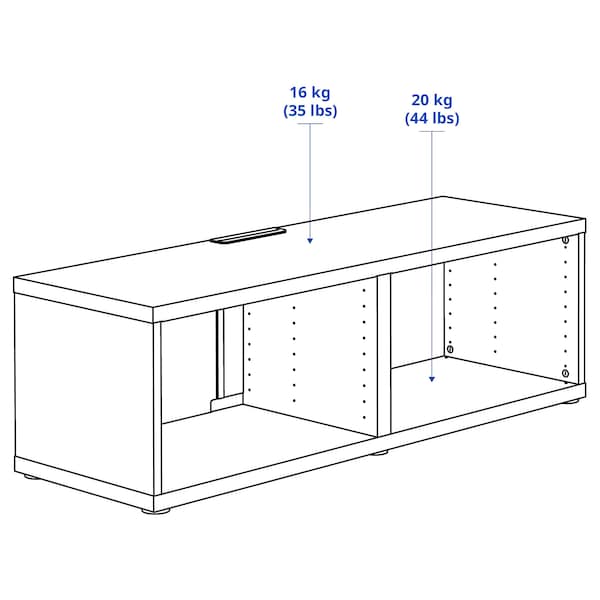 IKEA BESTÅ TV unit, 47 1/4x15 3/4x15 in White, Ikea Ireland | 2047PINXO