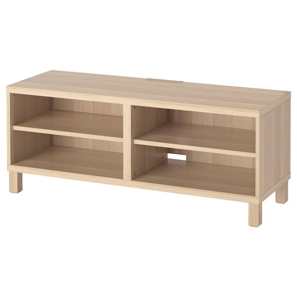 IKEA BESTÅ TV unit, 47 1/4x15 3/4x18 7/8 in White Stained Oak Effect, Ikea Ireland | 1548LWCRB