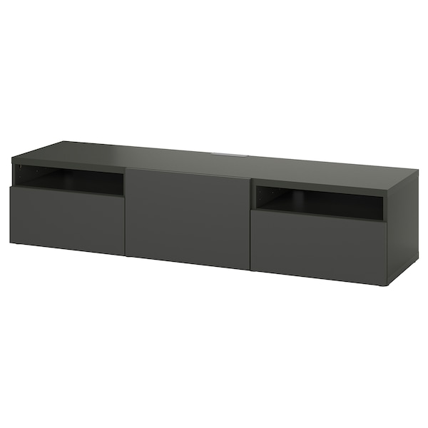 IKEA BESTÅ TV unit, 70 7/8x16 1/2x15 3/8 in Dark Gray / Lappviken Dark Gray, Ikea Ireland | 6853YFRBC