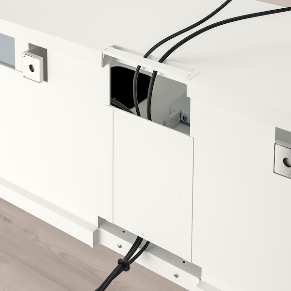 IKEA BESTÅ TV unit, 70 7/8x16 1/2x15 3/8 in White / Lappviken Dark Gray, Ikea Ireland | 2485VFJPM