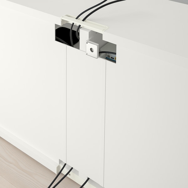 IKEA BESTÅ TV unit with doors, 47 1/4x16 1/2x29 1/8 in White / Sutterviken / Kabbarp White, Ikea Ireland | 5273IGTPO