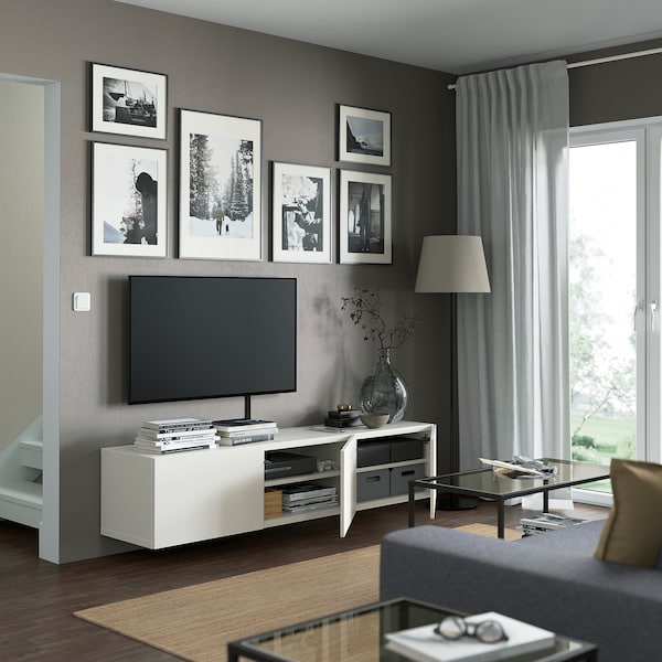 IKEA BESTÅ TV unit with doors, 70 7/8x16 1/2x15 in White / Lappviken White, Ikea Ireland | 7165CLGHK
