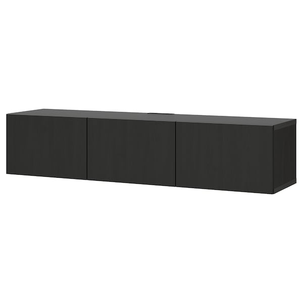 IKEA BESTÅ TV unit with doors, 70 7/8x16 1/2x15 in Black / Brown / Lappviken Black / Brown, Ikea Ireland | 9671QYFHS