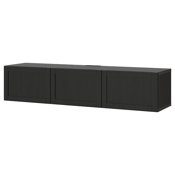 IKEA BESTÅ TV unit with doors, 70 7/8x16 1/2x15 in Black / Brown / Hanviken Black / Brown, Ikea Ireland | 2194DMUTA
