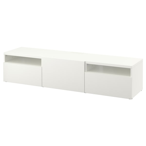 IKEA BESTÅ TV unit with drawers and door, 70 7/8x16 1/2x15 3/8 in White / Lappviken White, Ikea Ireland | 3806SPJQD