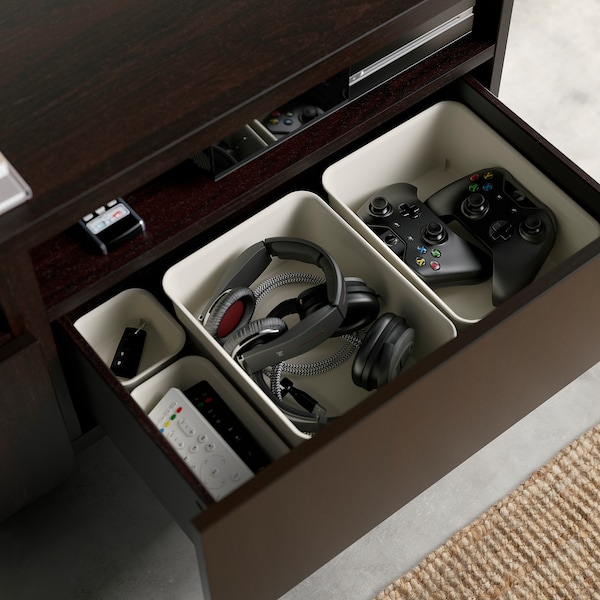 IKEA BESTÅ TV unit with drawers and door, 70 7/8x16 1/2x15 3/8 in Black / Brown / Lappviken Black / Brown, Ikea Ireland | 3790DEPIR