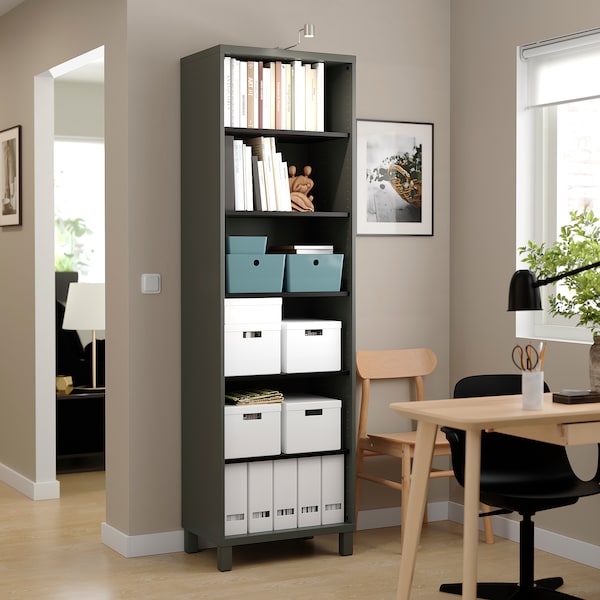 IKEA BESTÅ cabinet, dark gray, 23 5/8x15 3/4x79 1/2 in, Ikea Ireland | 8374BIRWM