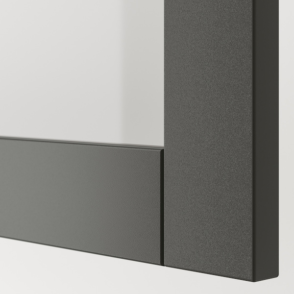 IKEA BESTÅ shelf unit with door, 23 5/8x16 1/2x15 in Dark Gray / Sindvik Dark Gray, Ikea Ireland | 8512ZQILE