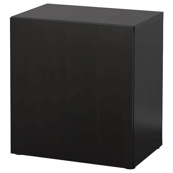 IKEA BESTÅ shelf unit with door, 23 5/8x16 1/2x25 1/4 in Black / Brown / Lappviken Black / Brown, Ikea Ireland | 8530BGSVU