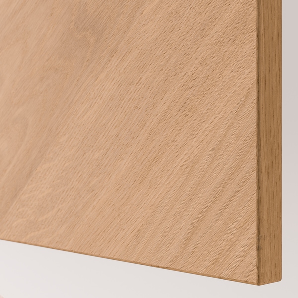 IKEA BESTÅ shelf unit with door, 23 5/8x16 1/2x15 in White / Hedeviken Oak Veneer, Ikea Ireland | 2975DTWON