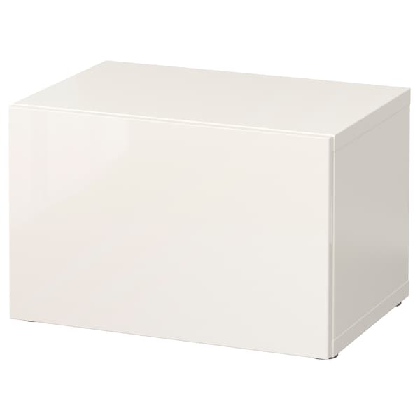 IKEA BESTÅ shelf unit with door, 23 5/8x16 1/2x15 in White / Selsviken High / Gloss / White, Ikea Ireland | 0239DGTSN