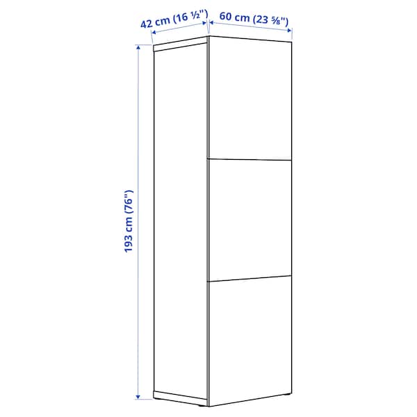 IKEA BESTÅ shelf unit with doors, 23 5/8x16 1/2x76 in White Stained Oak Effect / Lappviken White Stained Oak Effect, Ikea Ireland | 4368KIACE
