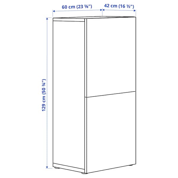 IKEA BESTÅ shelf unit with doors, 23 5/8x16 1/2x50 3/4 in White Stained Oak Effect / Lappviken White Stained Oak Effect, Ikea Ireland | 9741LTVXH