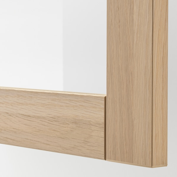 IKEA BESTÅ shelf unit with glass door, 23 5/8x16 1/2x25 1/4 in White Stained Oak Effect / Sindvik Wht Stained Oak Effect Clear, Ikea Ireland | 8345GQFAM