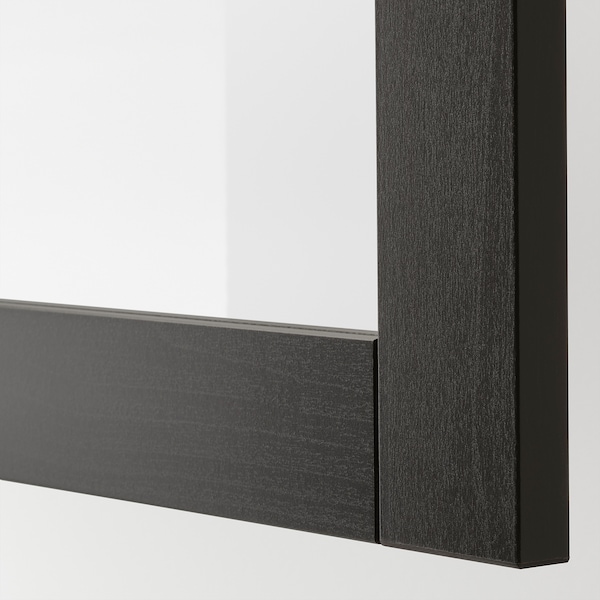 IKEA BESTÅ shelf unit with glass door, 23 5/8x16 1/2x25 1/4 in Black / Brown / Sindvik Black / Brown Clear Glass, Ikea Ireland | 3514YPWCL