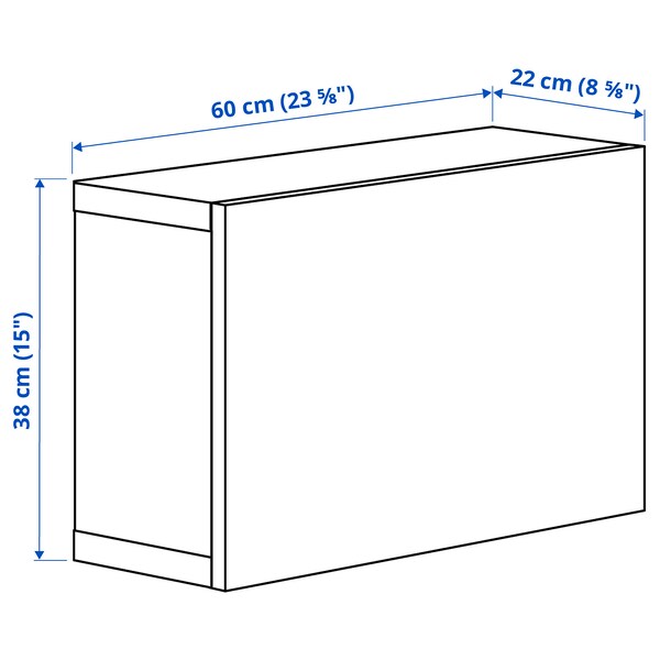 IKEA BESTÅ shelf unit with glass door, 23 5/8x8 5/8x15 in White Stained Oak Effect Glassvik / White / Light Green Clear Gl, Ikea Ireland | 3594CFWPJ